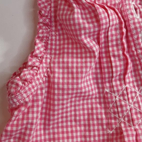 Ralph Lauren baby girl Sleeveless checker romper - Picture 4 of 4